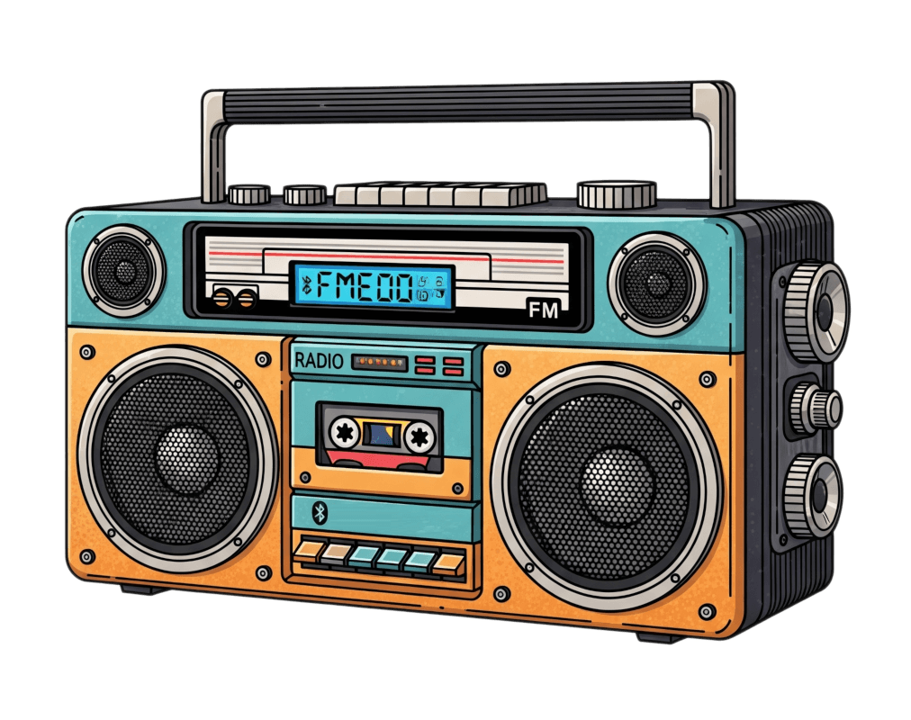 ラジカセスピーカーのイラスト イラスト