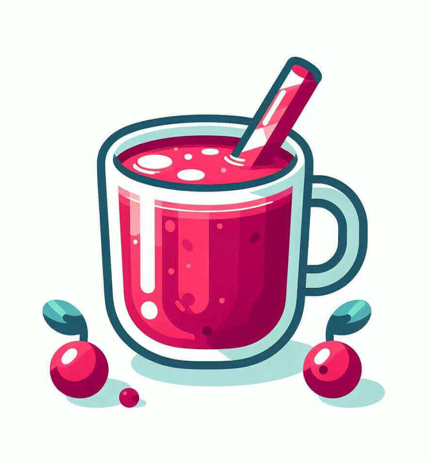 クランベリージュースのイラスト イラスト