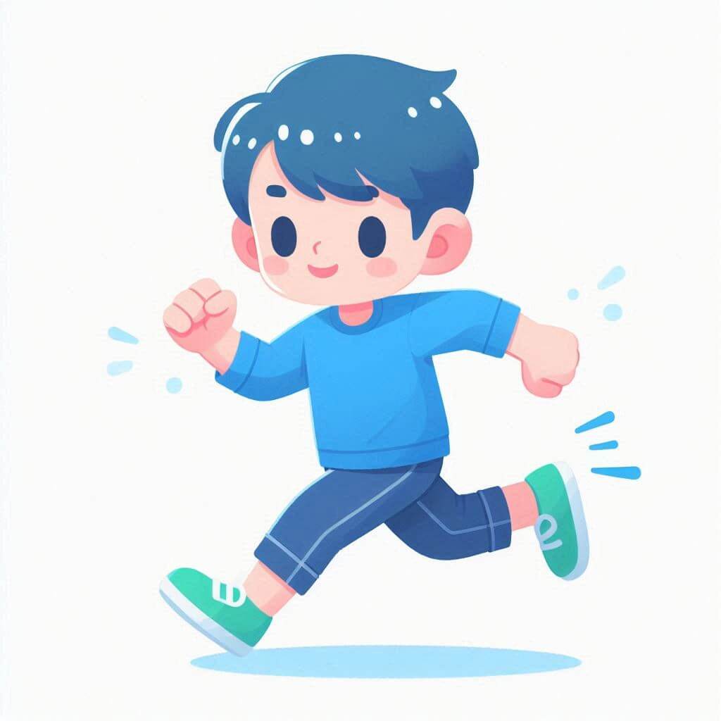 無料の運動会イラスト - 走る子供 イラスト