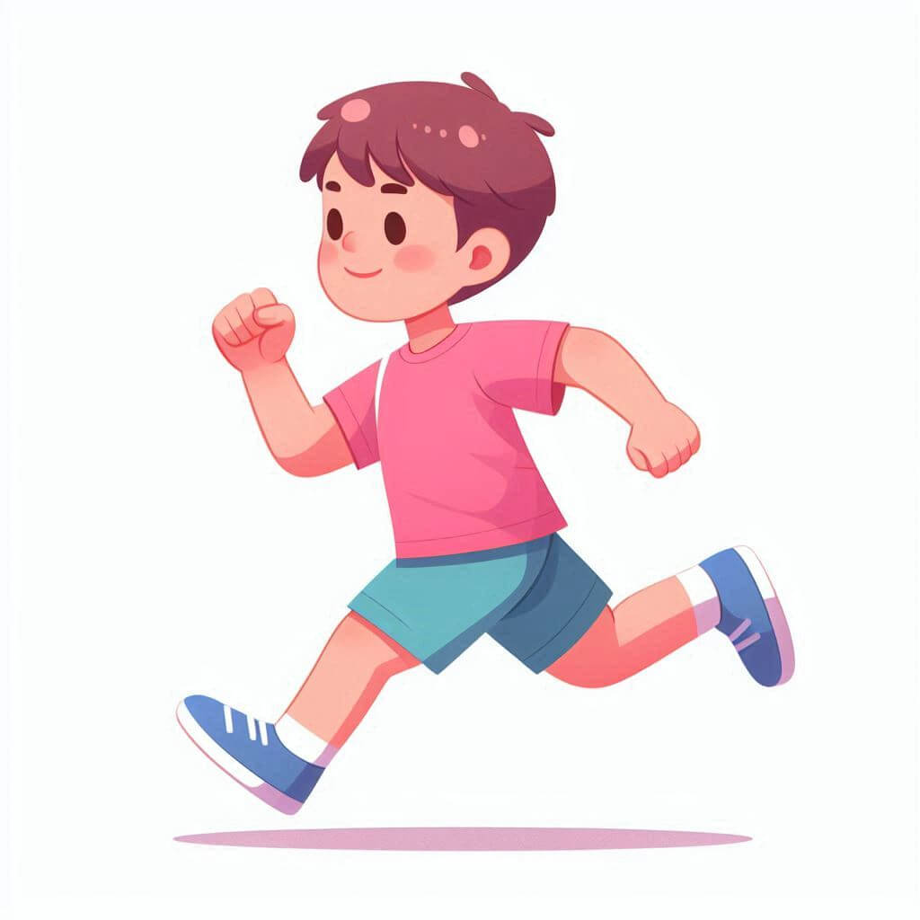 無料の運動会イラスト - 走る男の子 イラスト