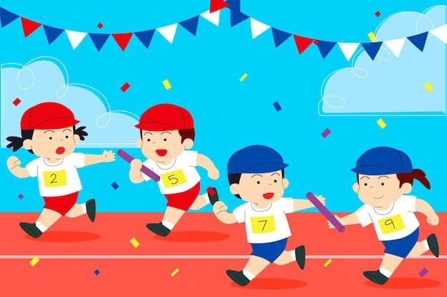 運動会のイラスト背景 イラスト