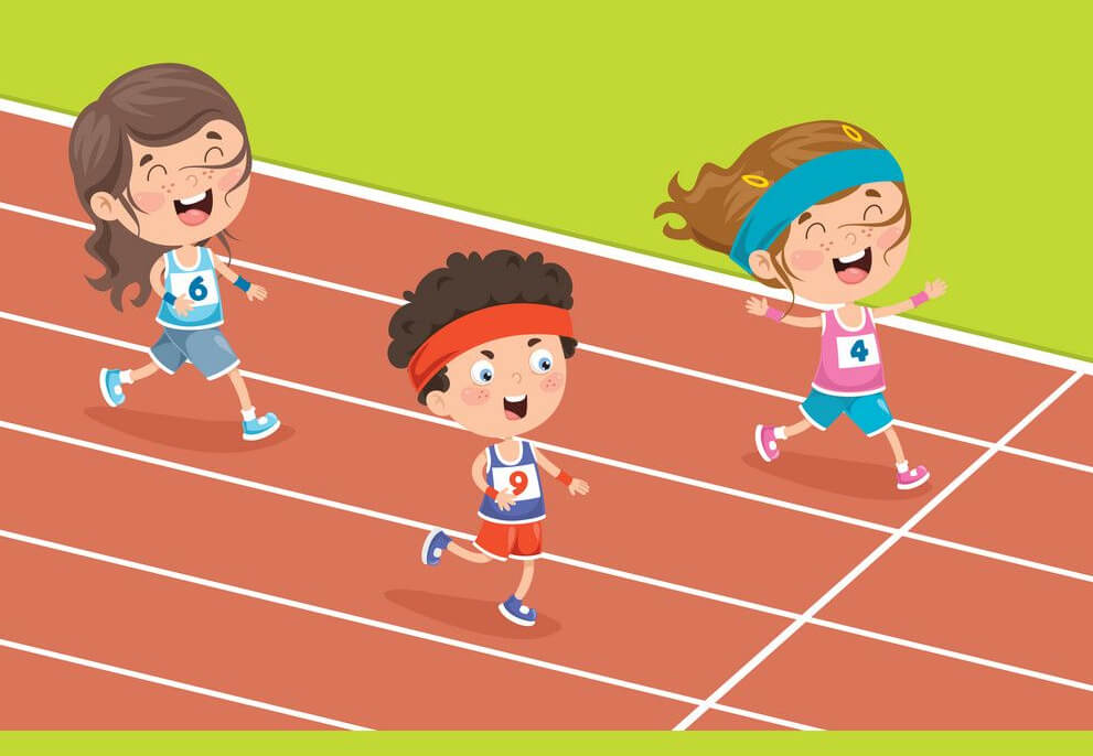運動会のイラスト - 走る子供たち イラスト