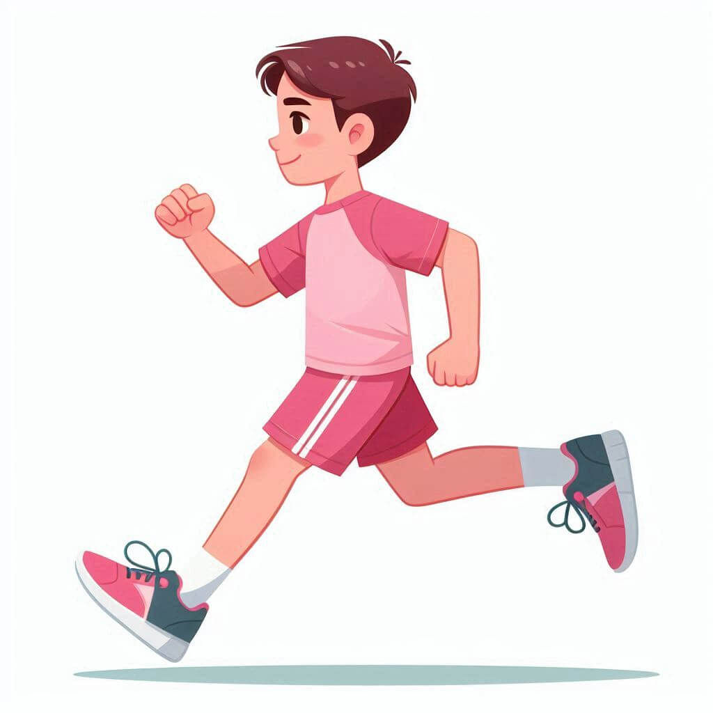運動会のイラスト - 走る男の子 イラスト