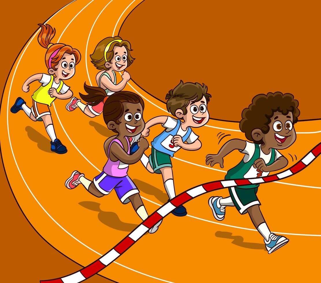 運動会のイラスト - ランニング競争 イラスト
