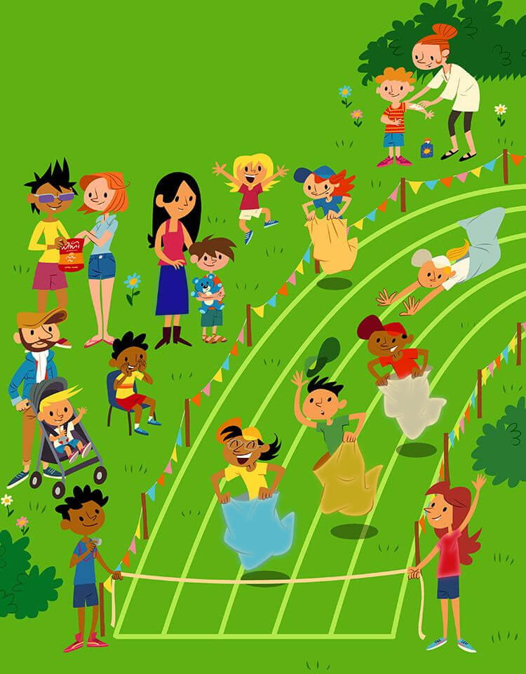運動会のイラストが面白い イラスト