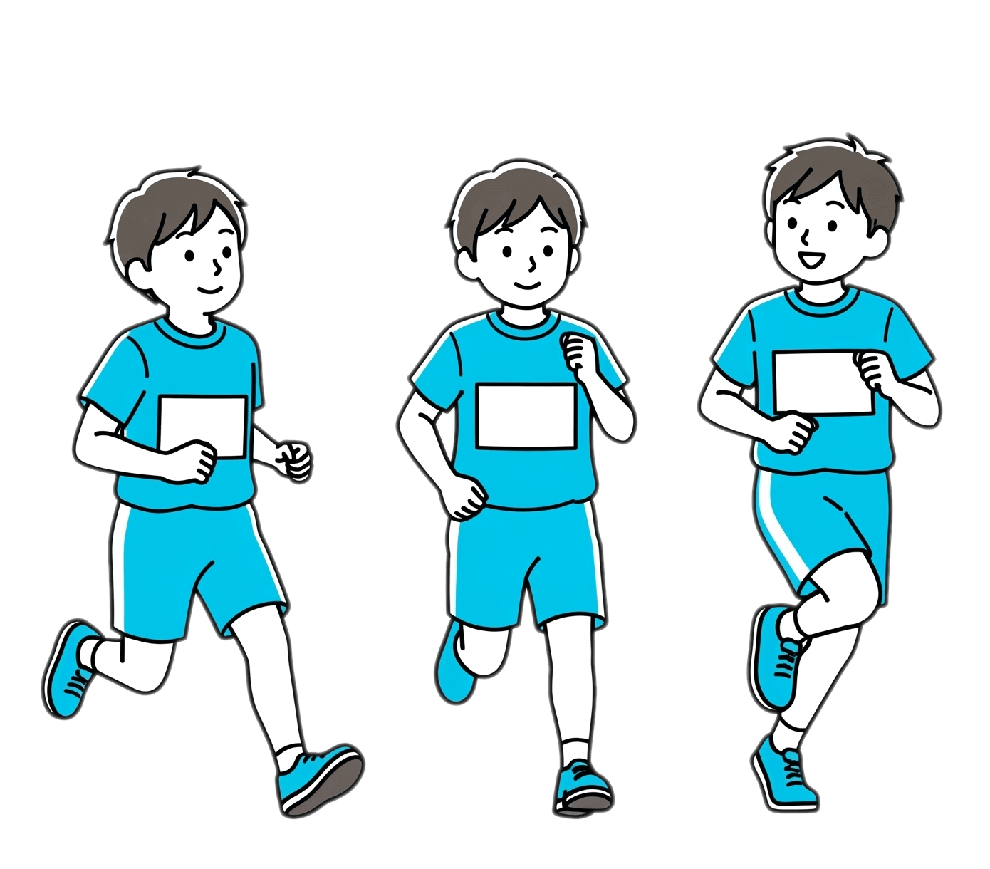 運動会のイラスト「ランニング競争」をダウンロード イラスト