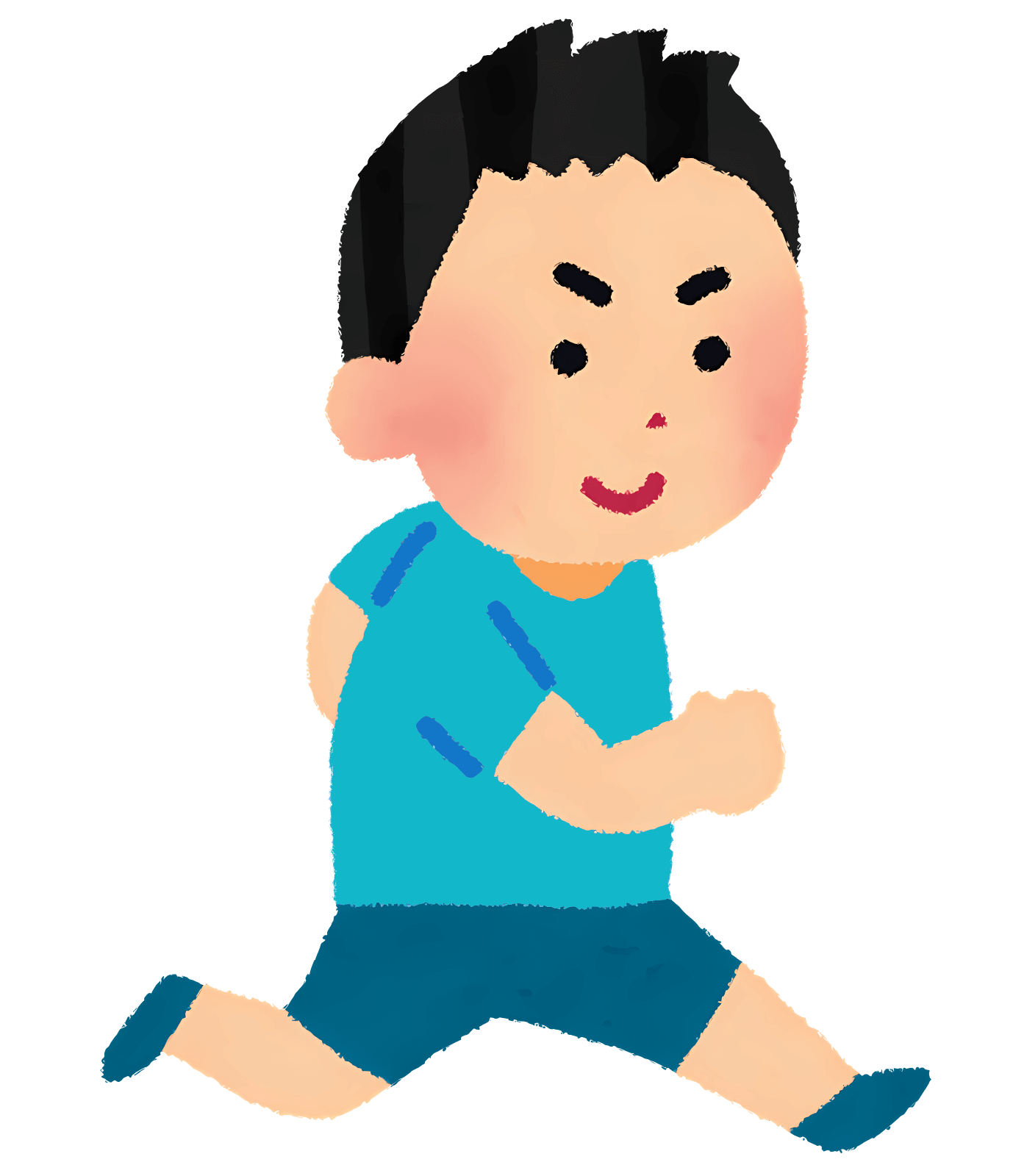 運動会 イラスト シンプル - 走る男の子 イラスト