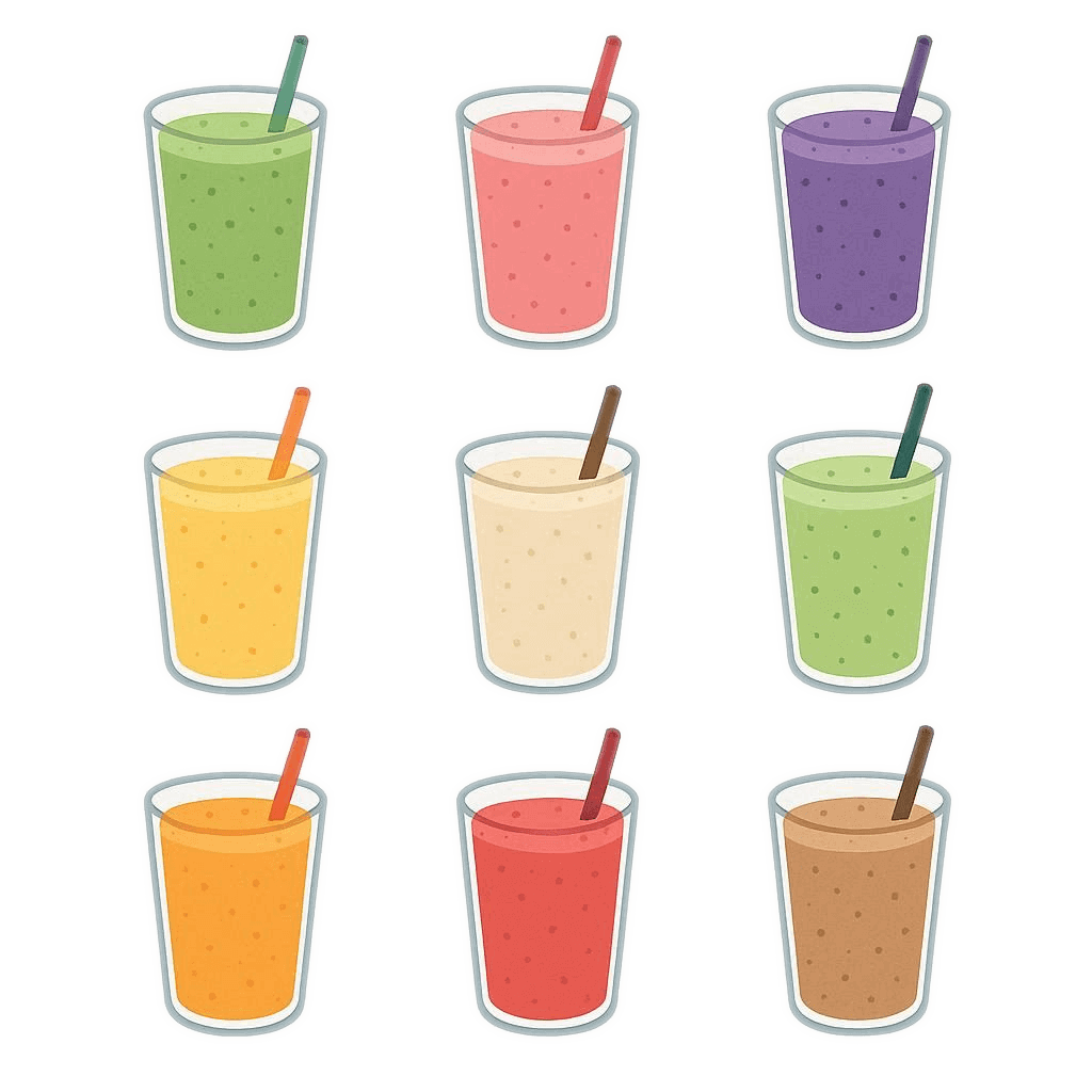 スムージーのセットのイラスト イラスト