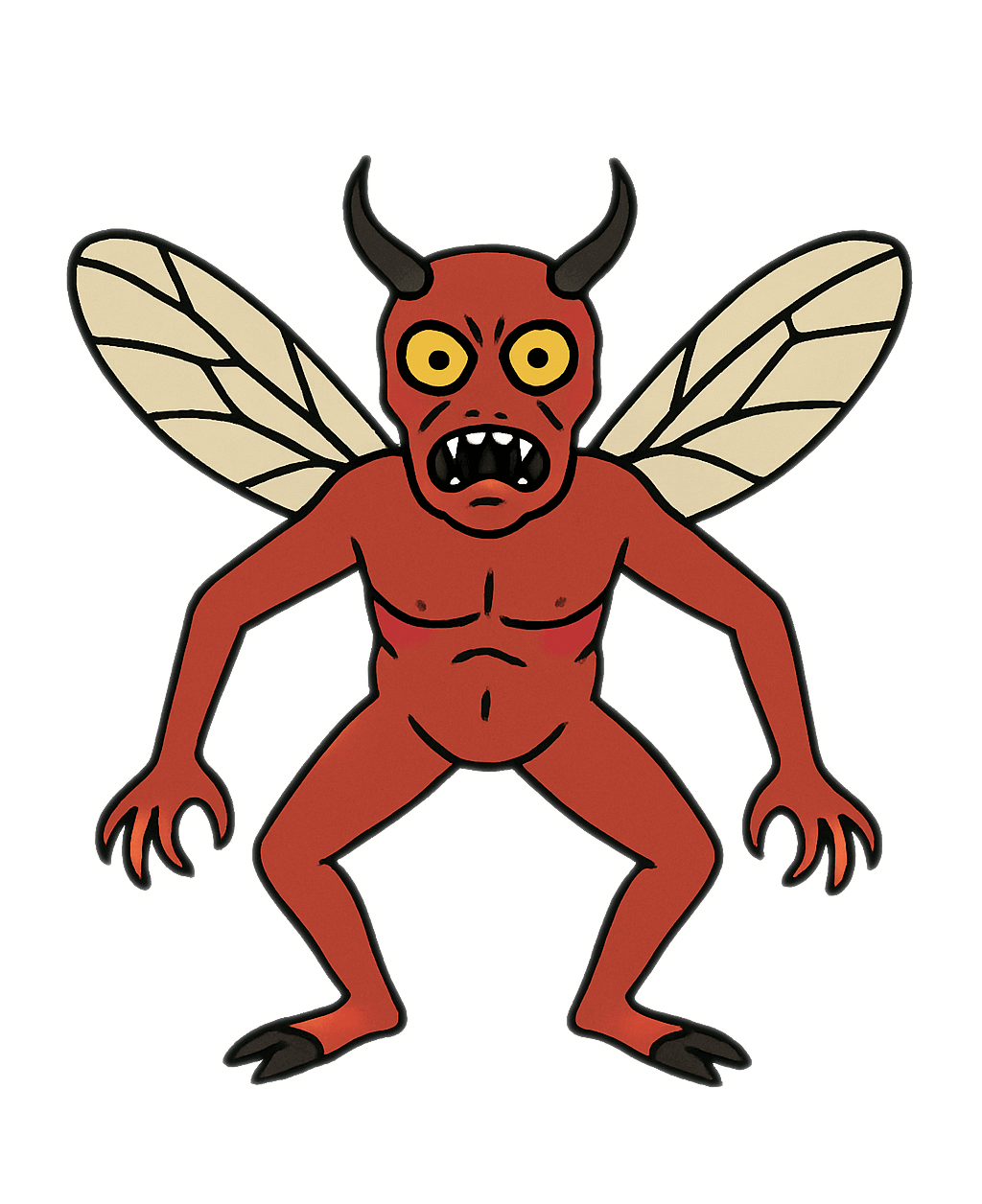 怖がらせる悪魔のイラスト無料画像 イラスト